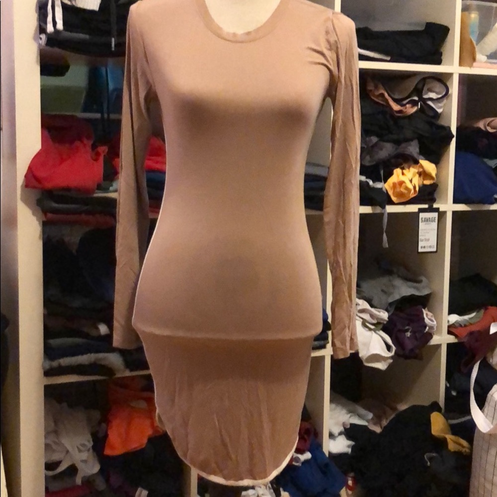 Forever 21 beige and white dress